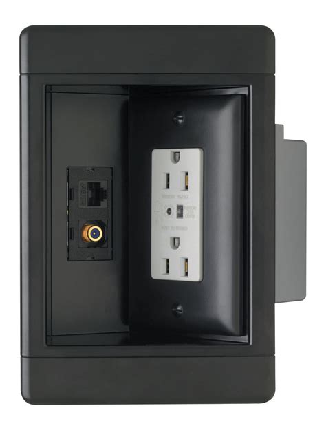 home theater junction box|recessed tv box.